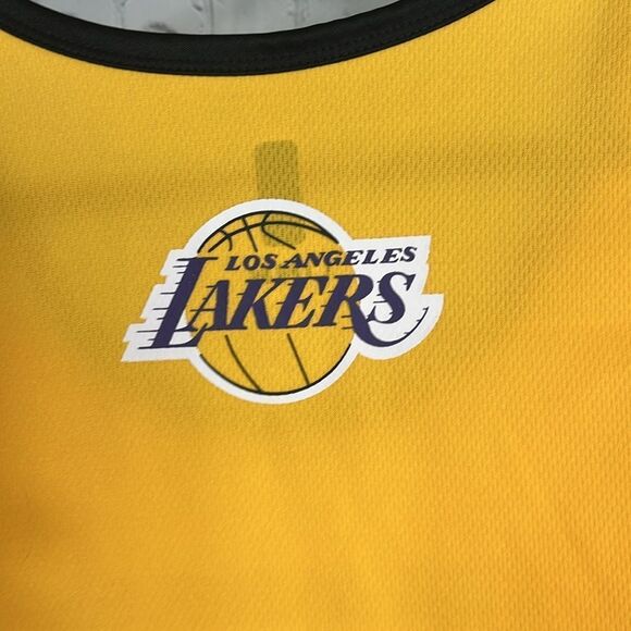 UNK NBA Los Angeles Lakers Tank Jersey Embroidered Sewn Letters Logo Men's L NWT - Picture 3 of 7